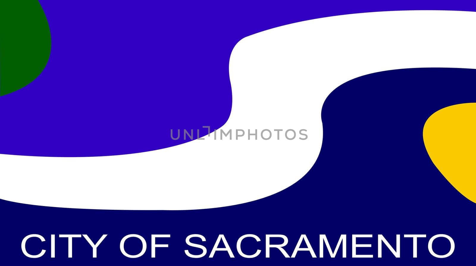 The traditional flag of Sacramento City flag California
