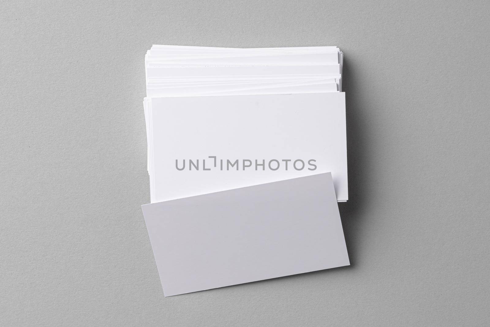 Business mock up cards with copy space on grey background