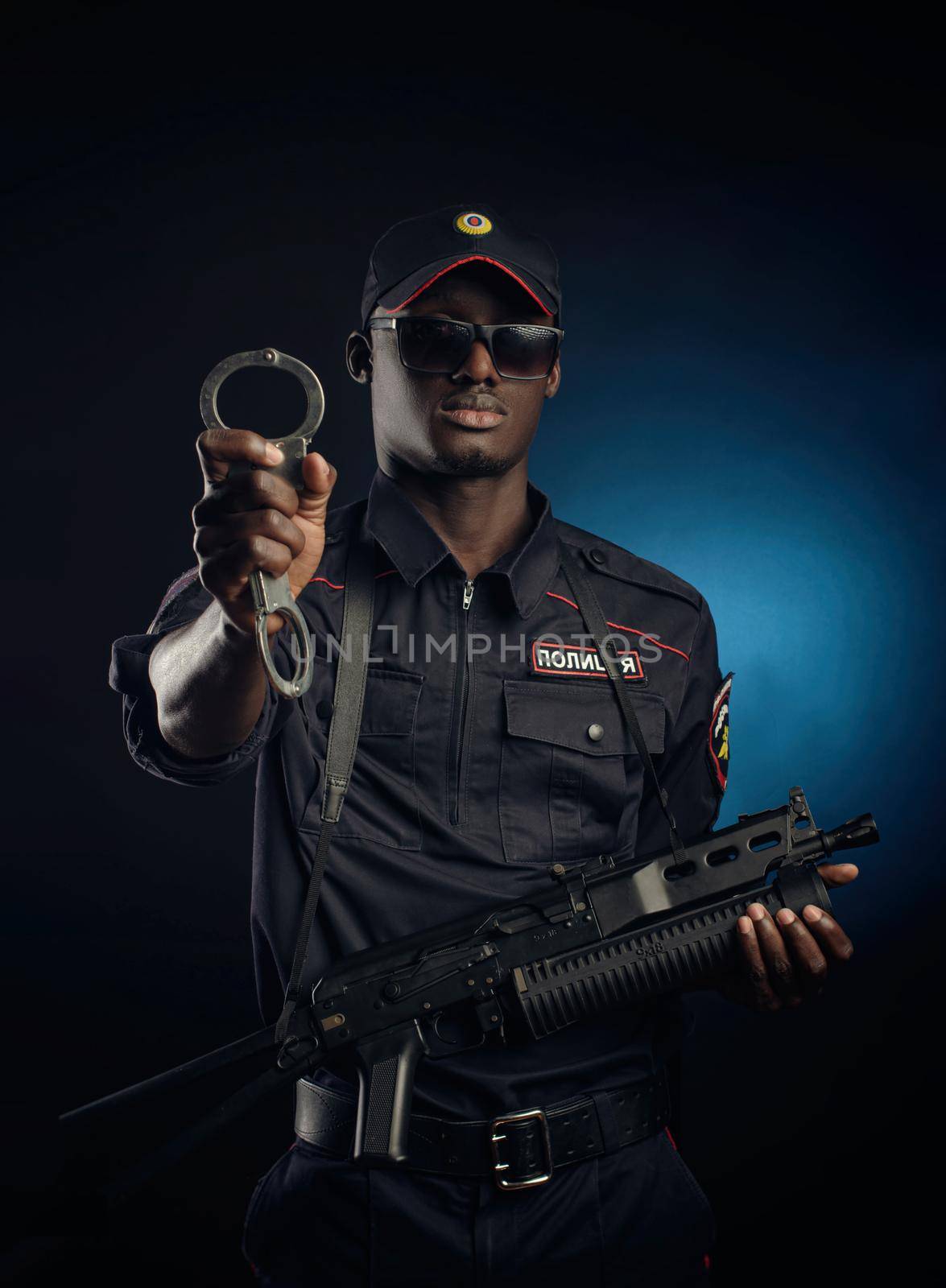 black guy in force police. english translation Police, Russia by Rotozey