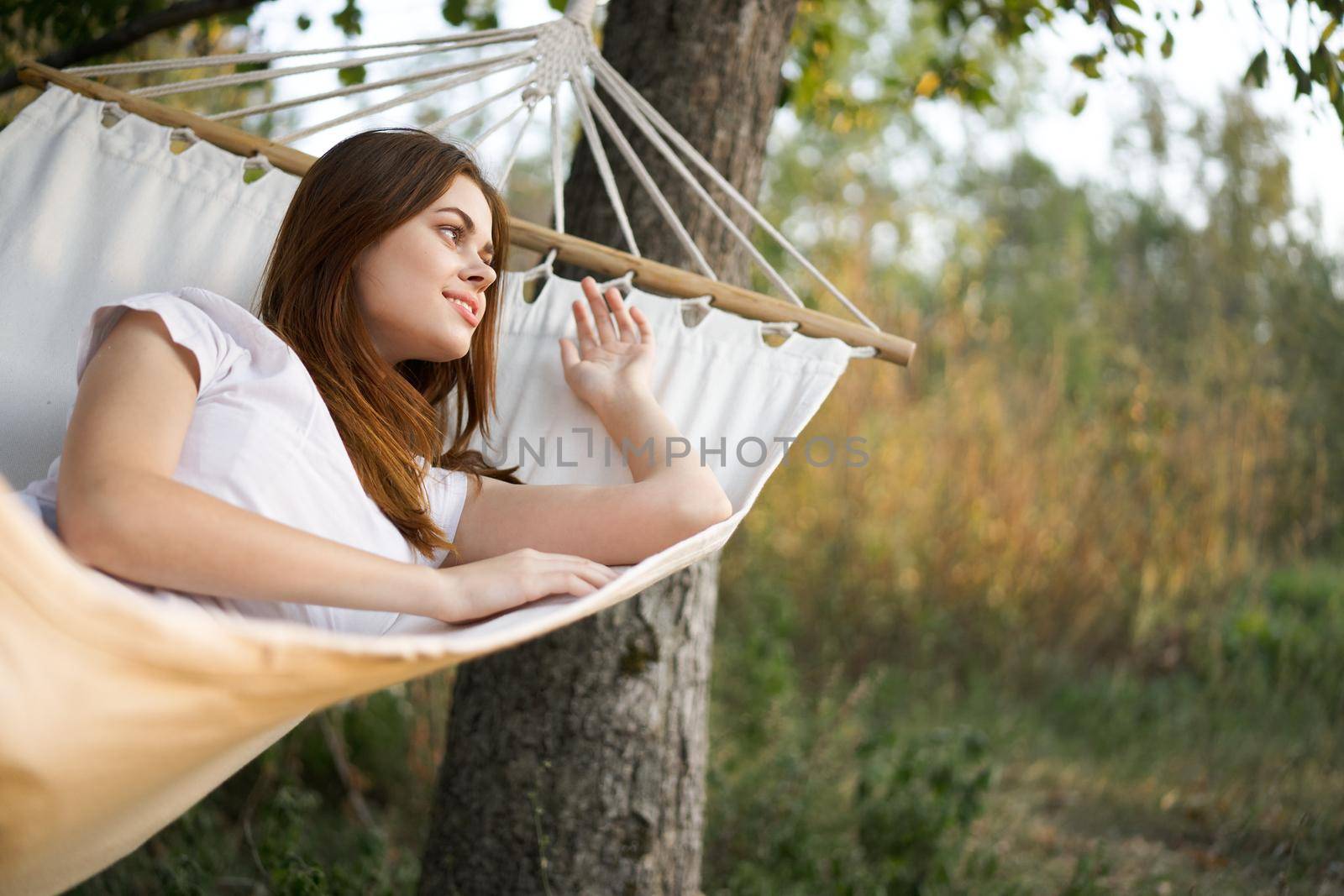 woman sleeping outdoors fresh air vacation travel by Vichizh