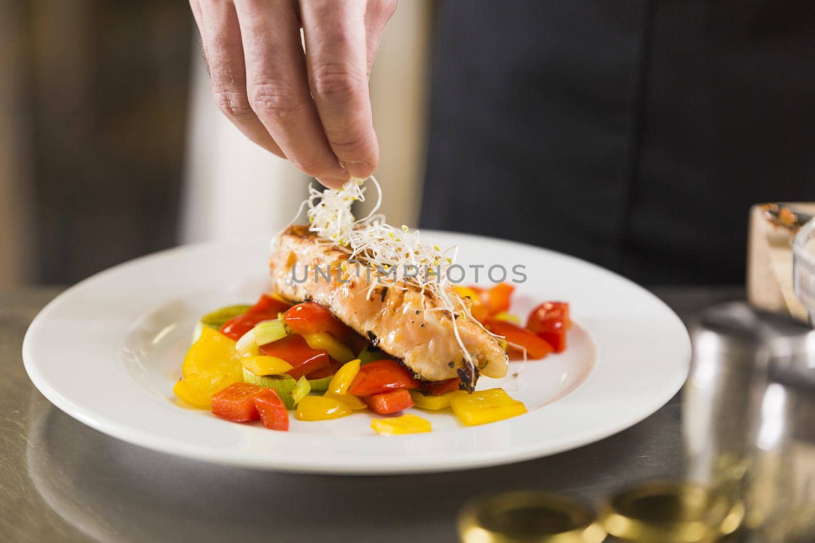 chef preparing dish healthy food by Zahard