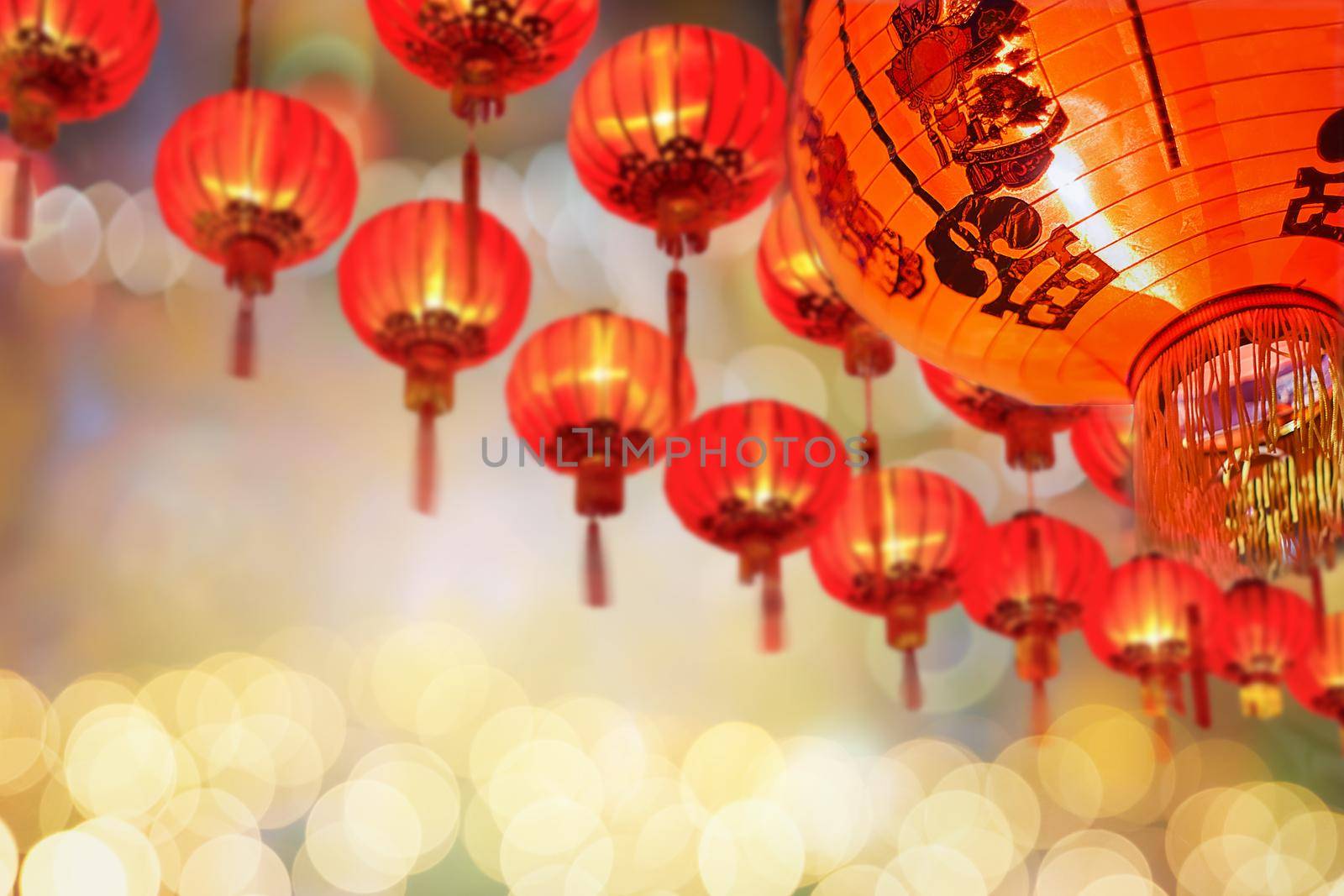 Chinese new year lanterns in chinatown