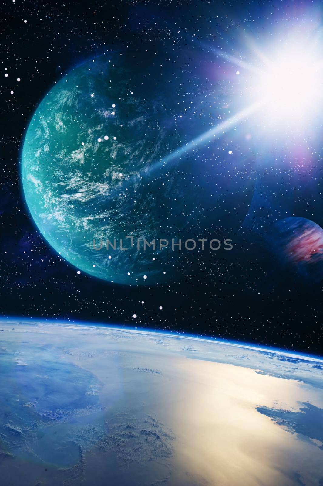 High definition star field background . Starry outer space background texture . Colorful Starry Night Sky Outer Space background . Elements furnished by NASA by Maximusnd