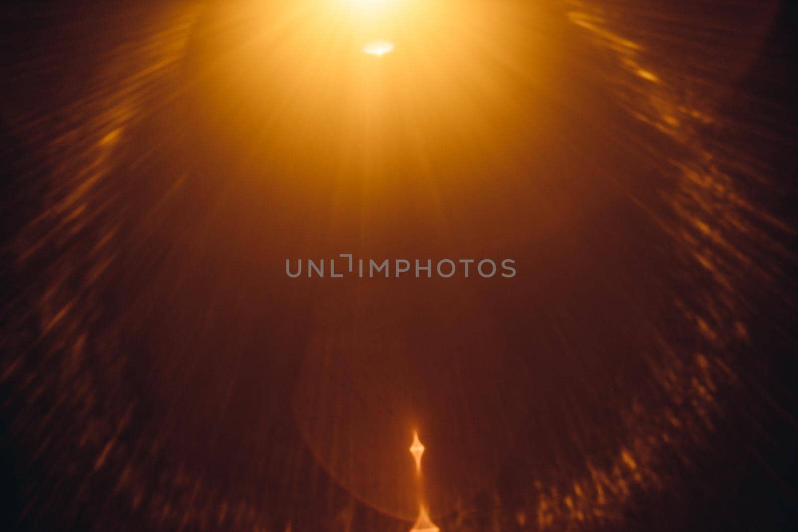 Abstract Natural Sun flare on the black.