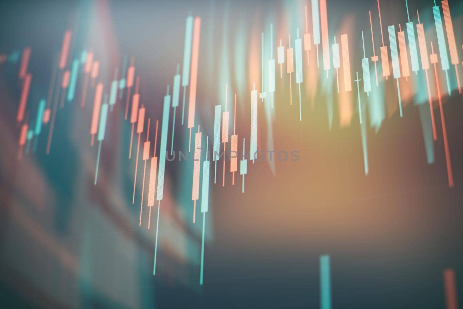 Business graph background on a monitor which including of Market Analyze. Bar graphs, Diagrams, financial figures. Forex chart.