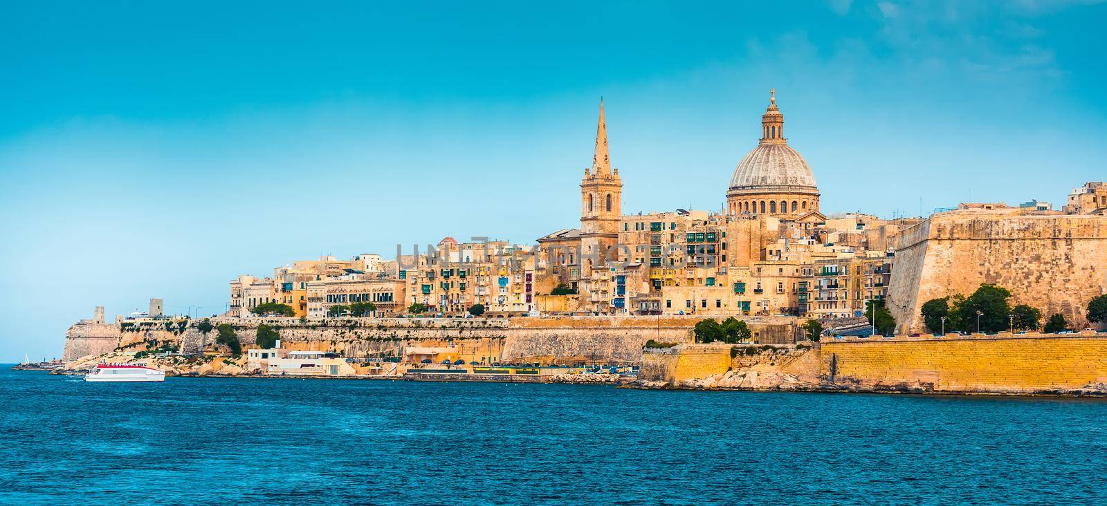 View of Marsamxett Harbour and Valletta by GekaSkr