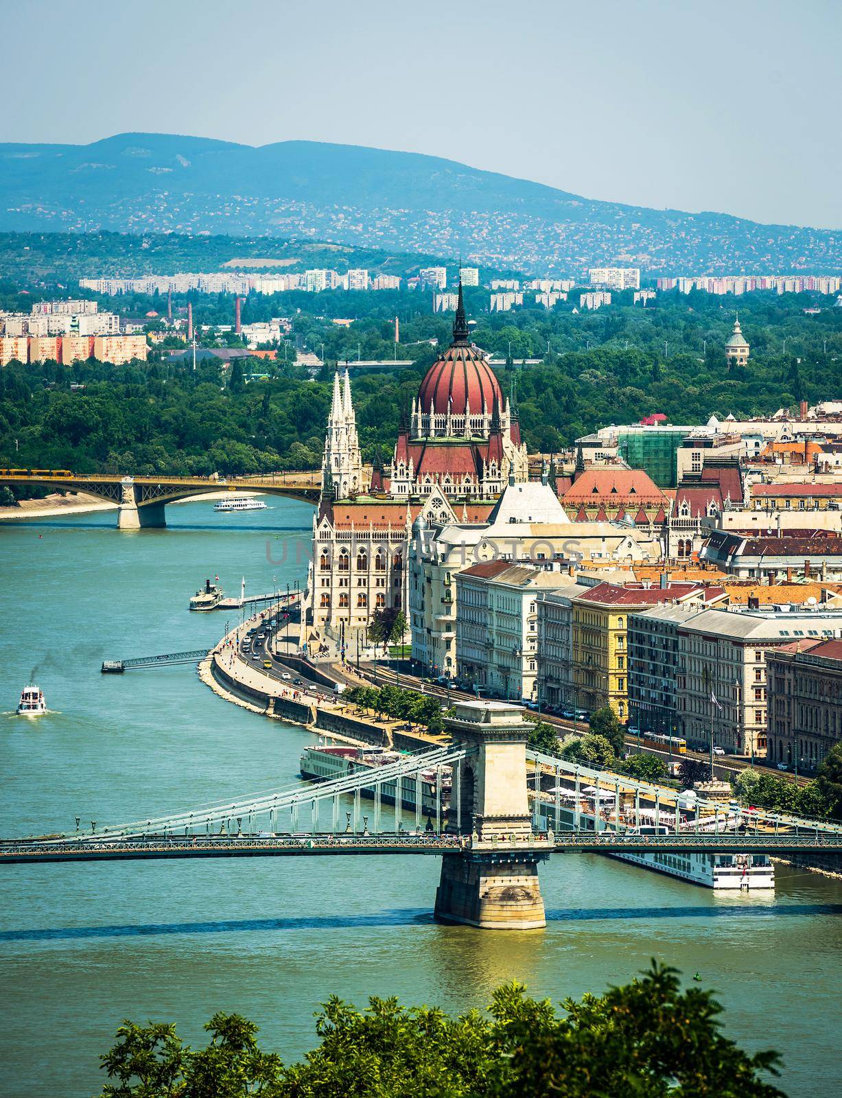 view on Danube and Budapest by GekaSkr