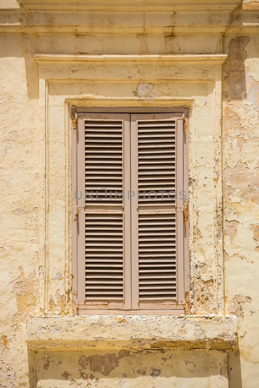 wooden window in Mdina, Malta