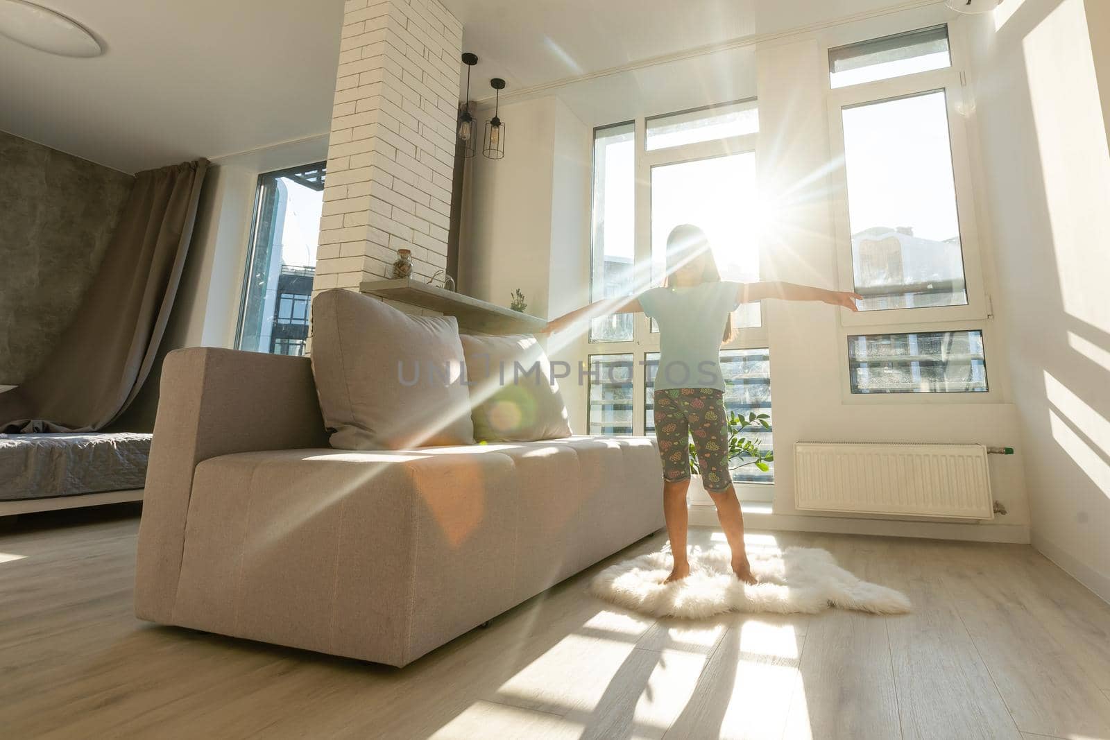 rays of sun pushing through a window by Andelov13