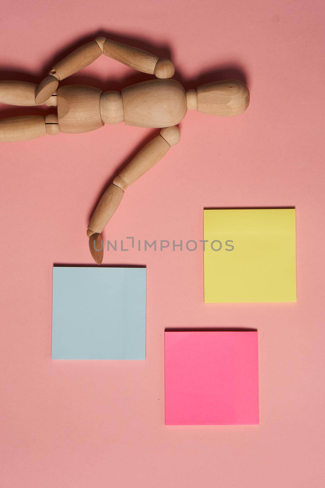 objects of art paint brushes art items abstract paper pink background by Vichizh