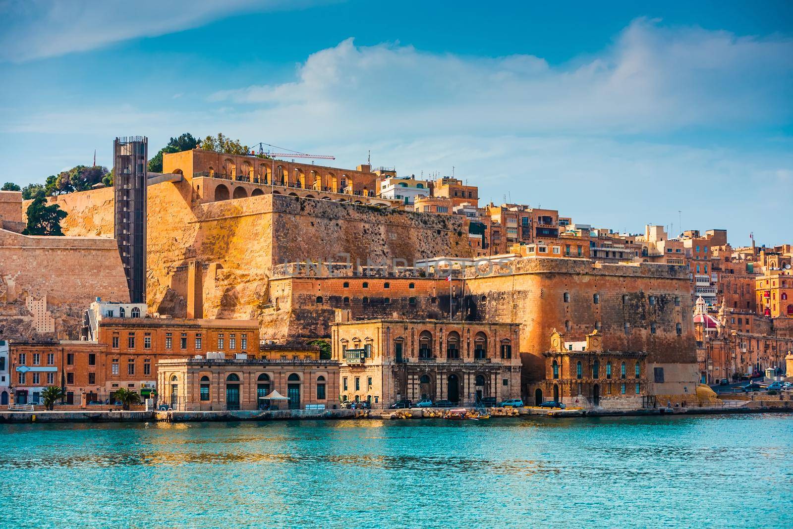 view on Valletta from the harbour in Malta