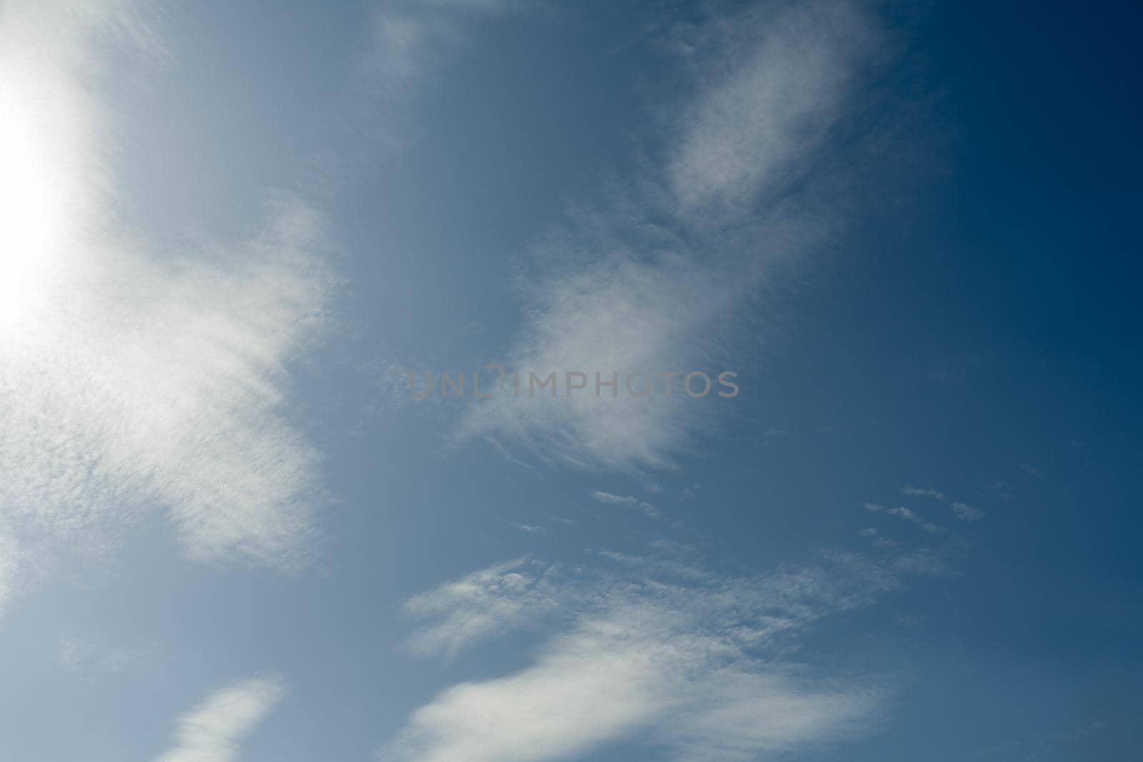 Incredibly beautiful clouds against a sunny blue sky. - Image