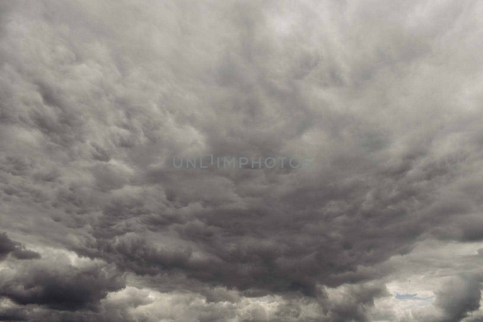 Dark clouds on sky before rainy and storm - image
