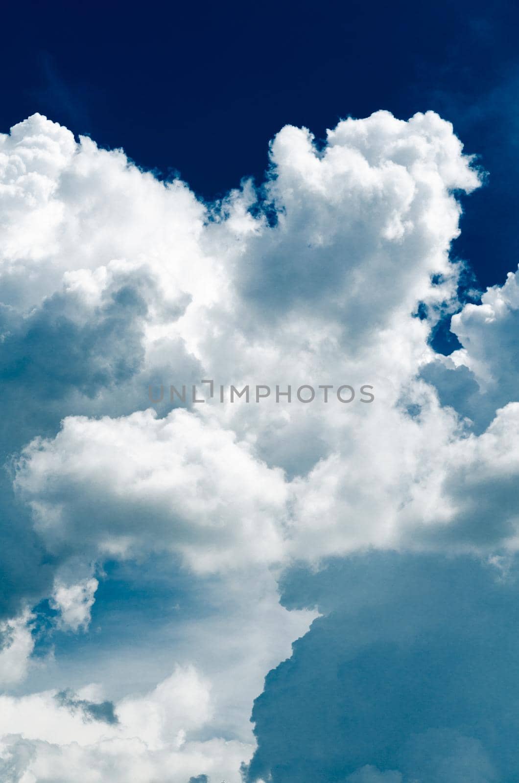 Incredibly wonderful lush cumulus clouds against a blue sky - Image