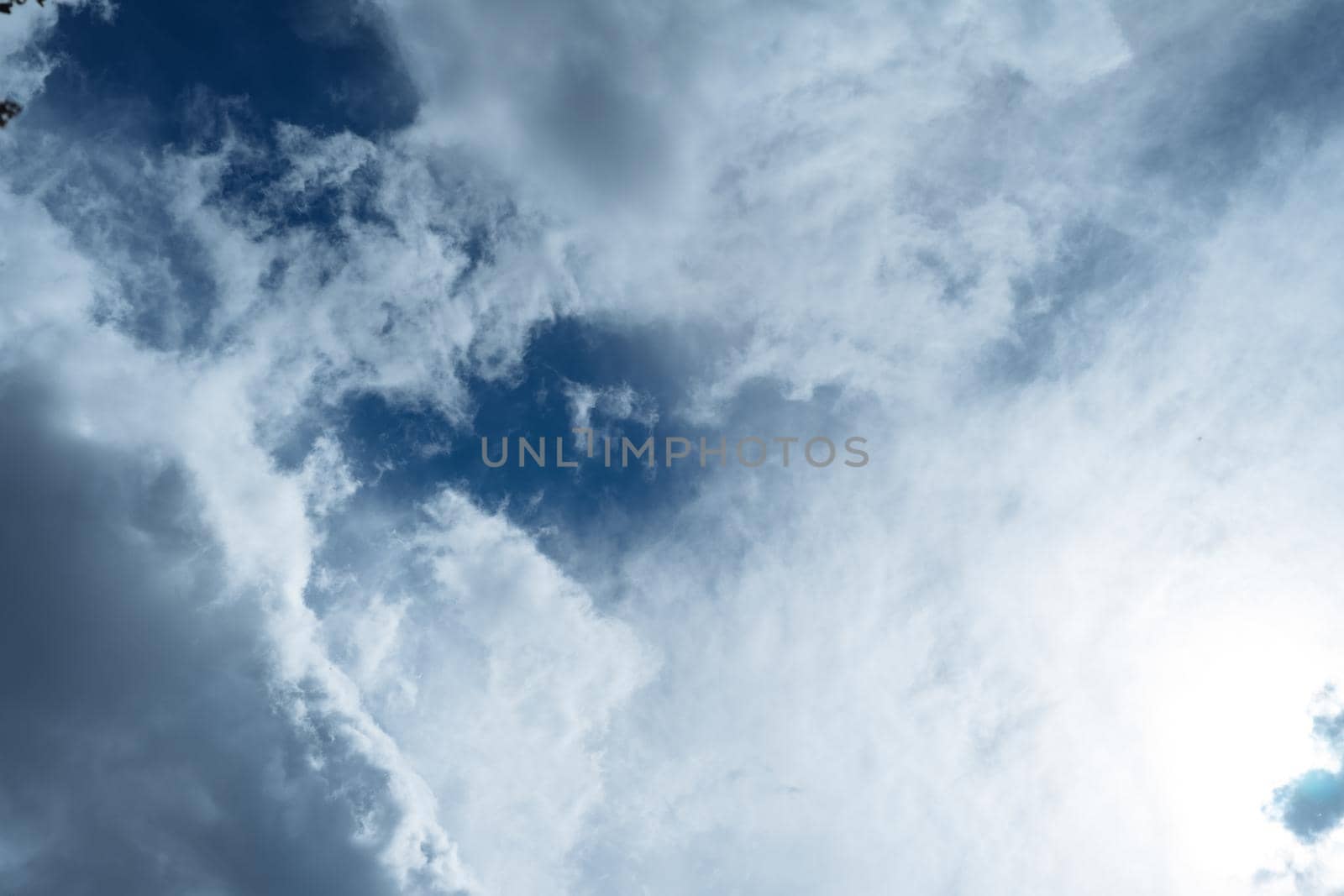 Incredibly beautiful clouds against a sunny blue sky. - Image