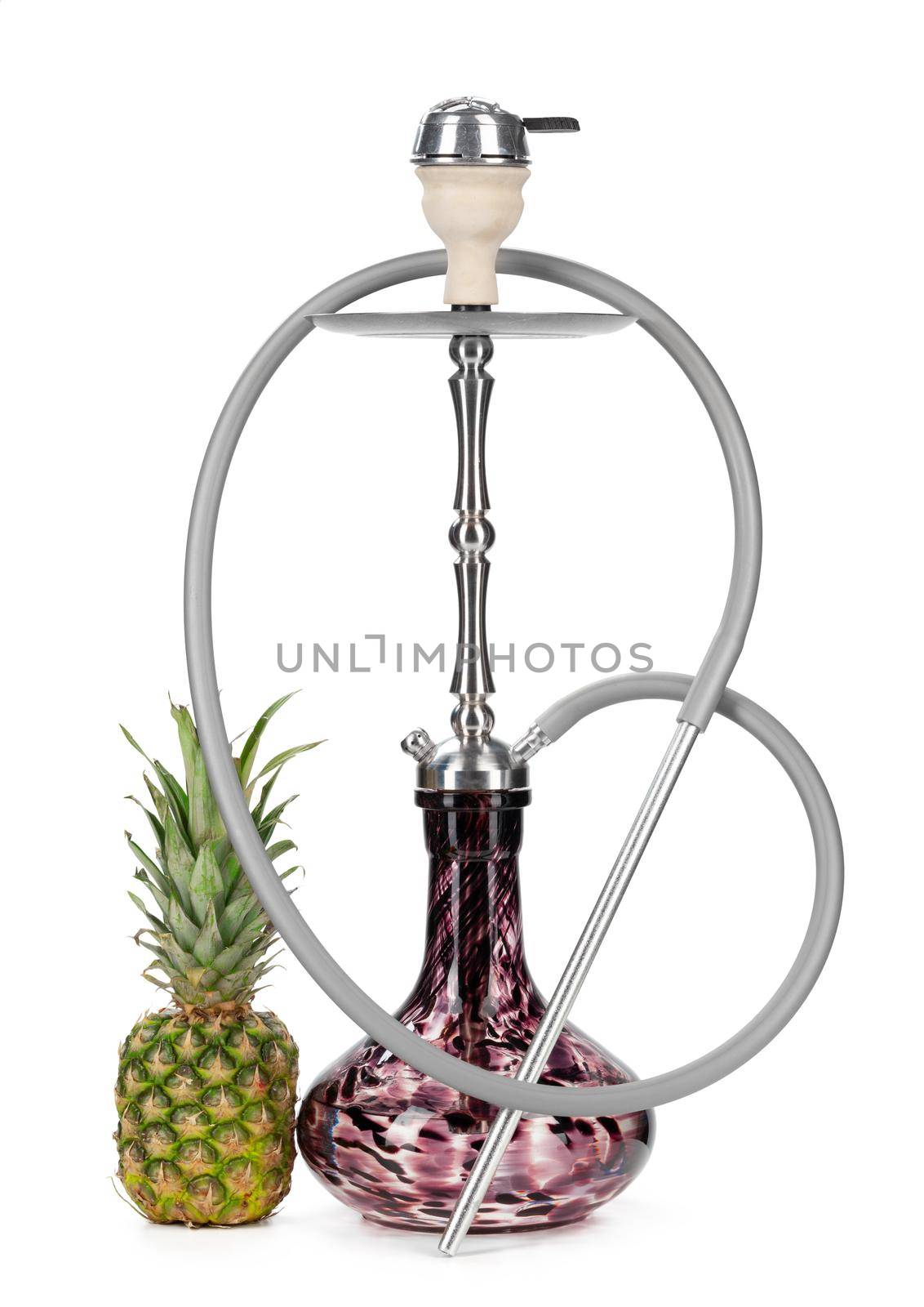 Hookah with fruits isolated on white background by Fabrikasimf