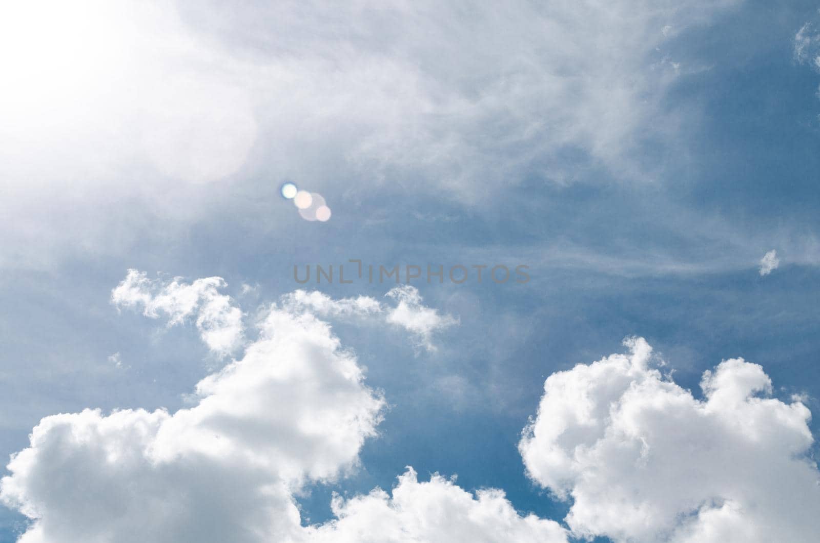 Incredibly wonderful lush cumulus clouds against a blue sky - Image