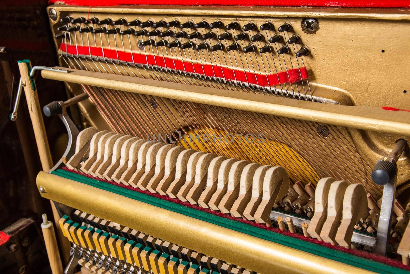 detail of a piano string