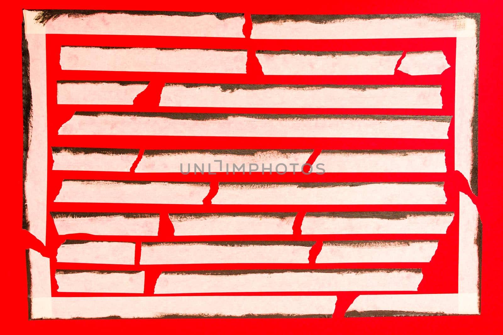 close up of an adhesive tape on red background.