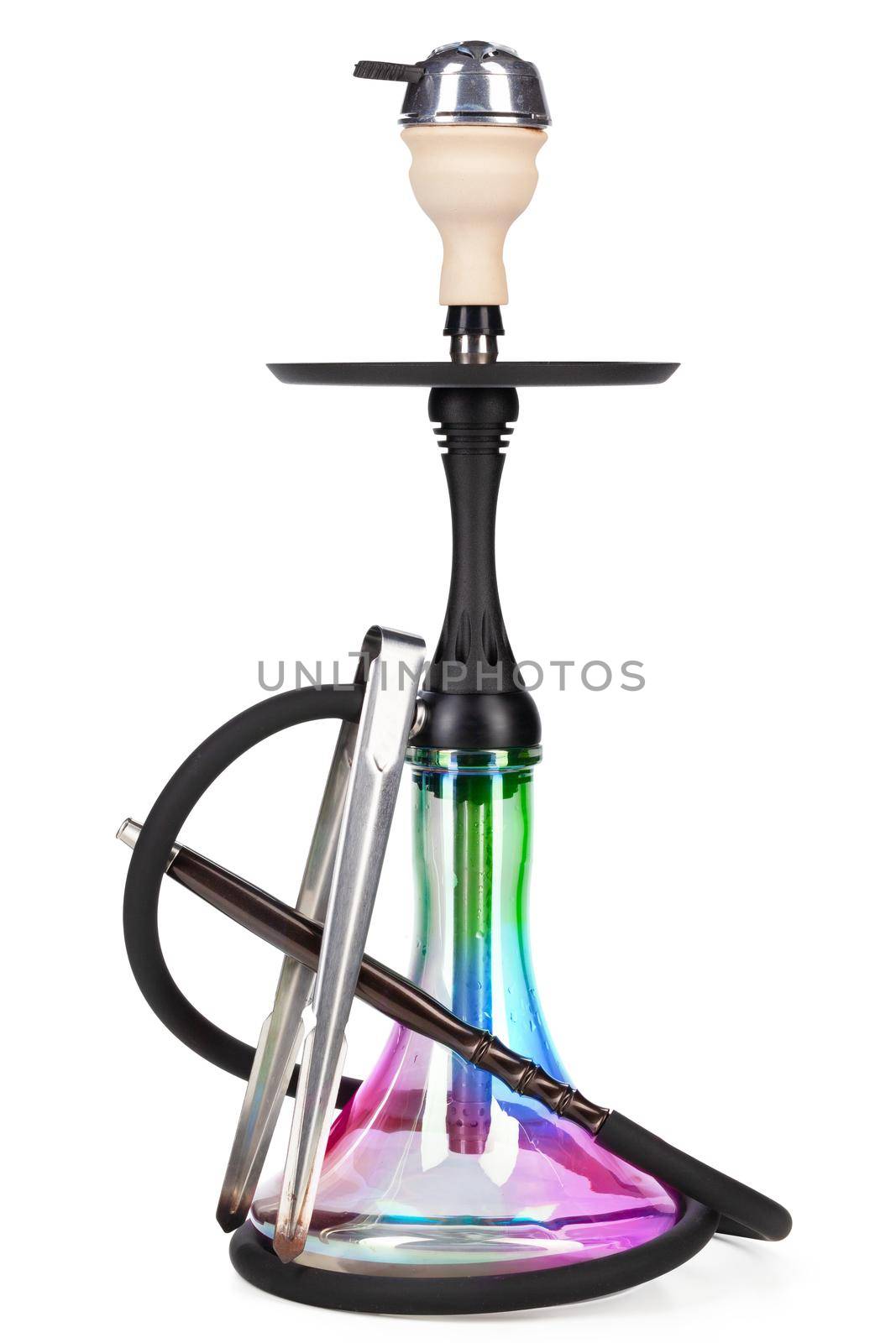 Modern hookah isolated on white background. by Fabrikasimf