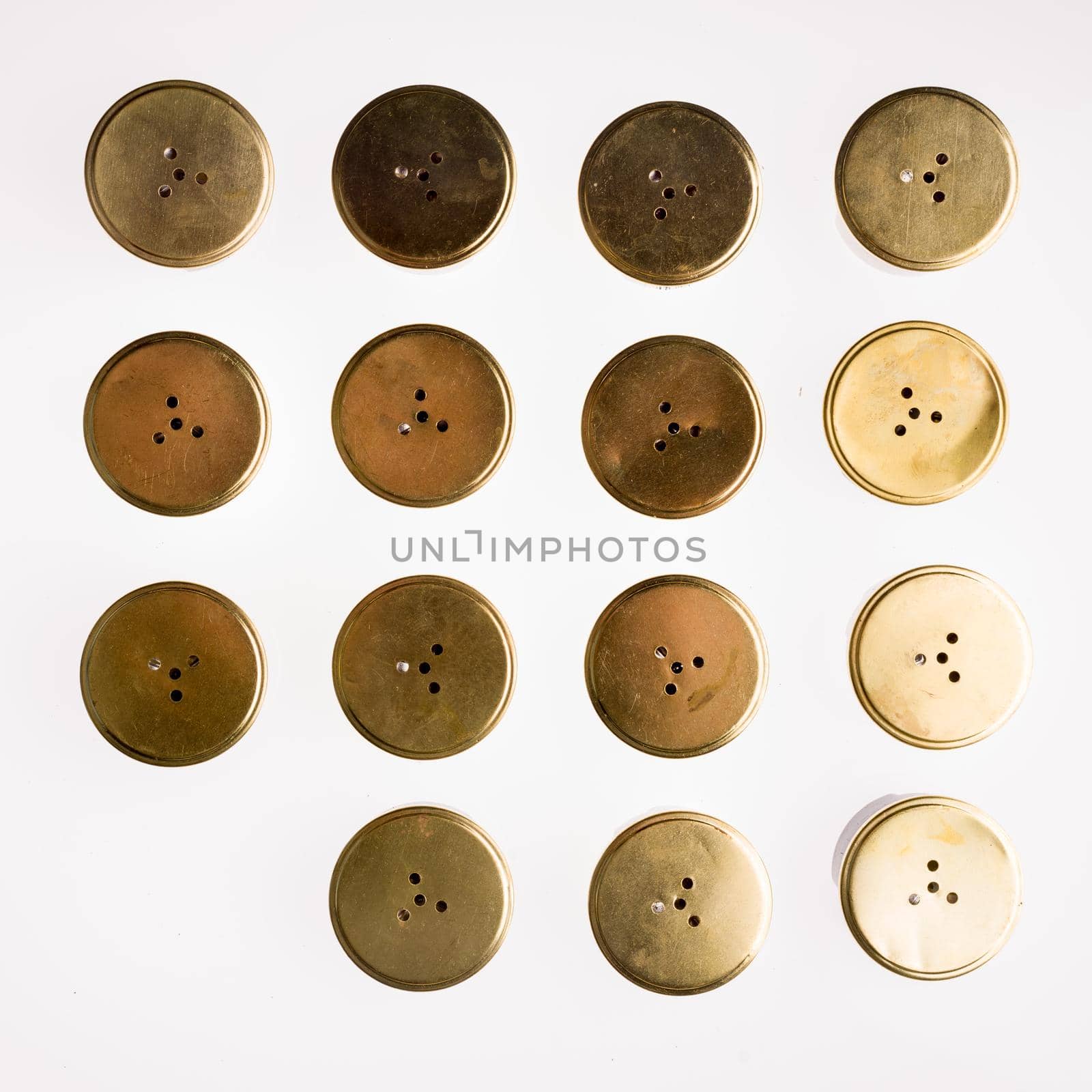 Speakers or microphones from vintage phones on a white background. - image