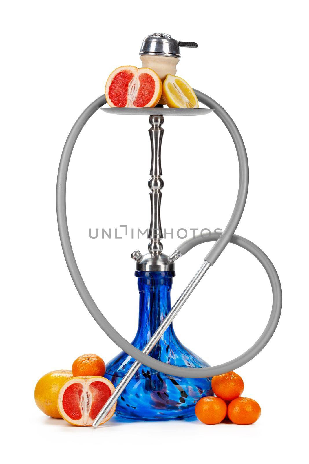 Hookah with fruits isolated on white background by Fabrikasimf