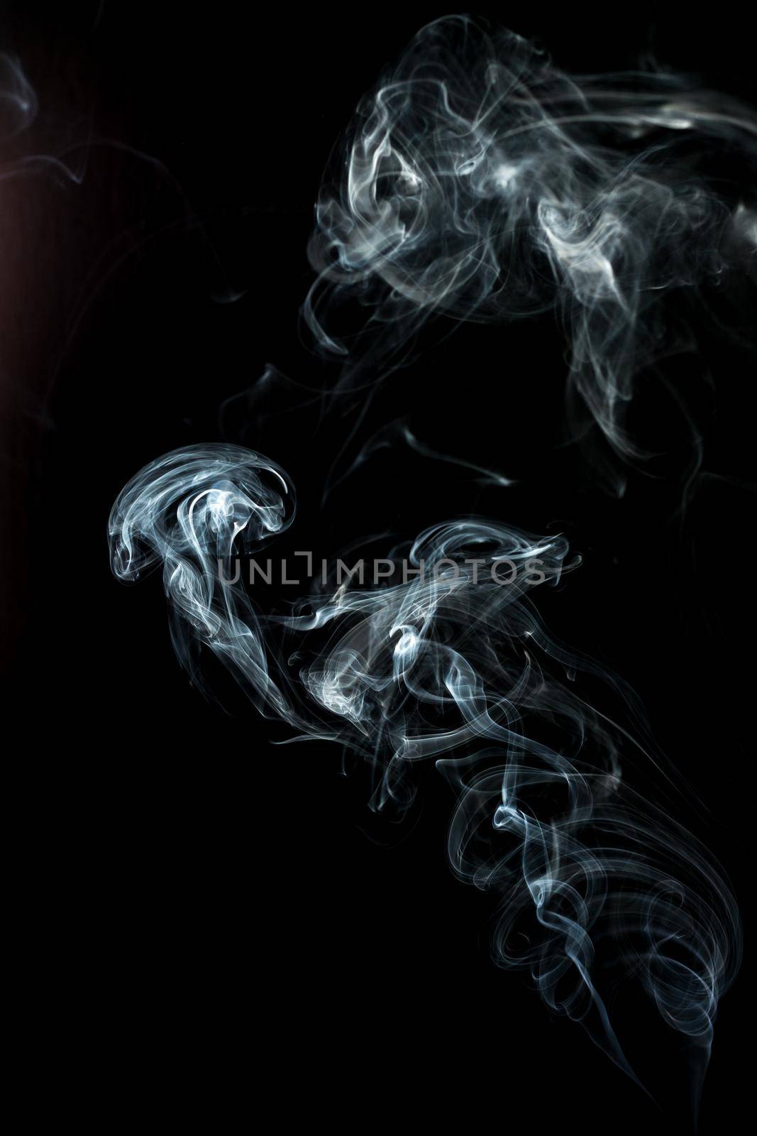 smoke cloud with black background. fog texture - image