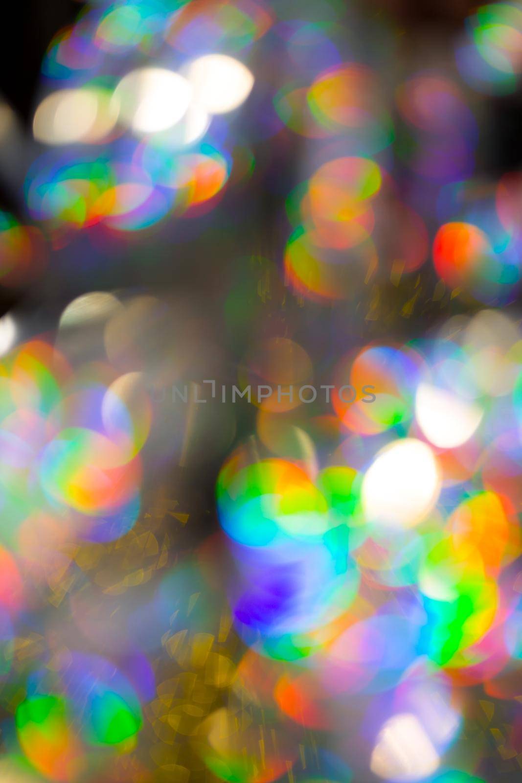 Multicolored rainbow large bokeh effect background - image