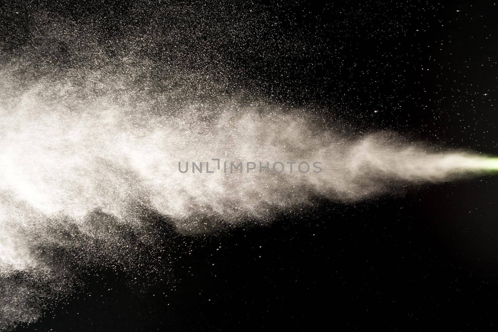 close up of spray water on black background - image