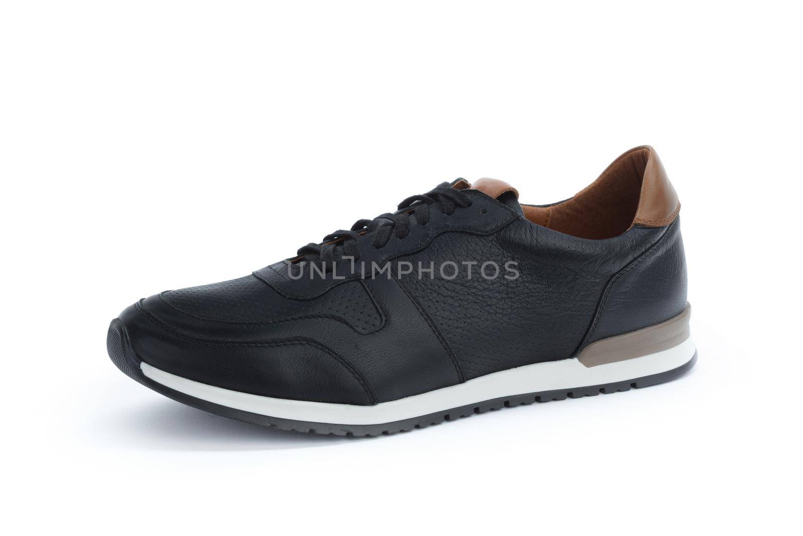 Male sneakers close up isolated on white background