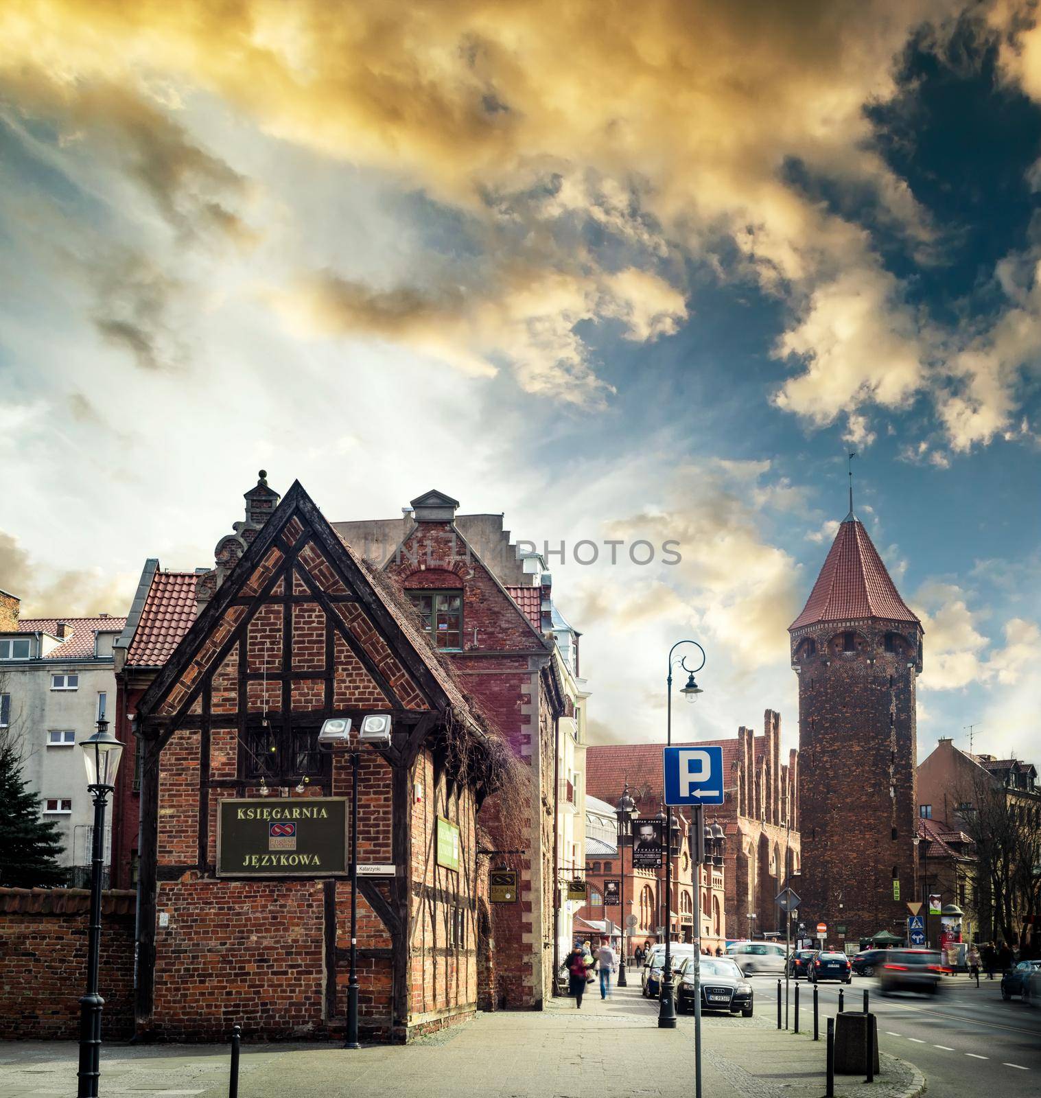 Gdansk, Poland - March 14, 2014: Historical Old Town of Gdansk in Poland