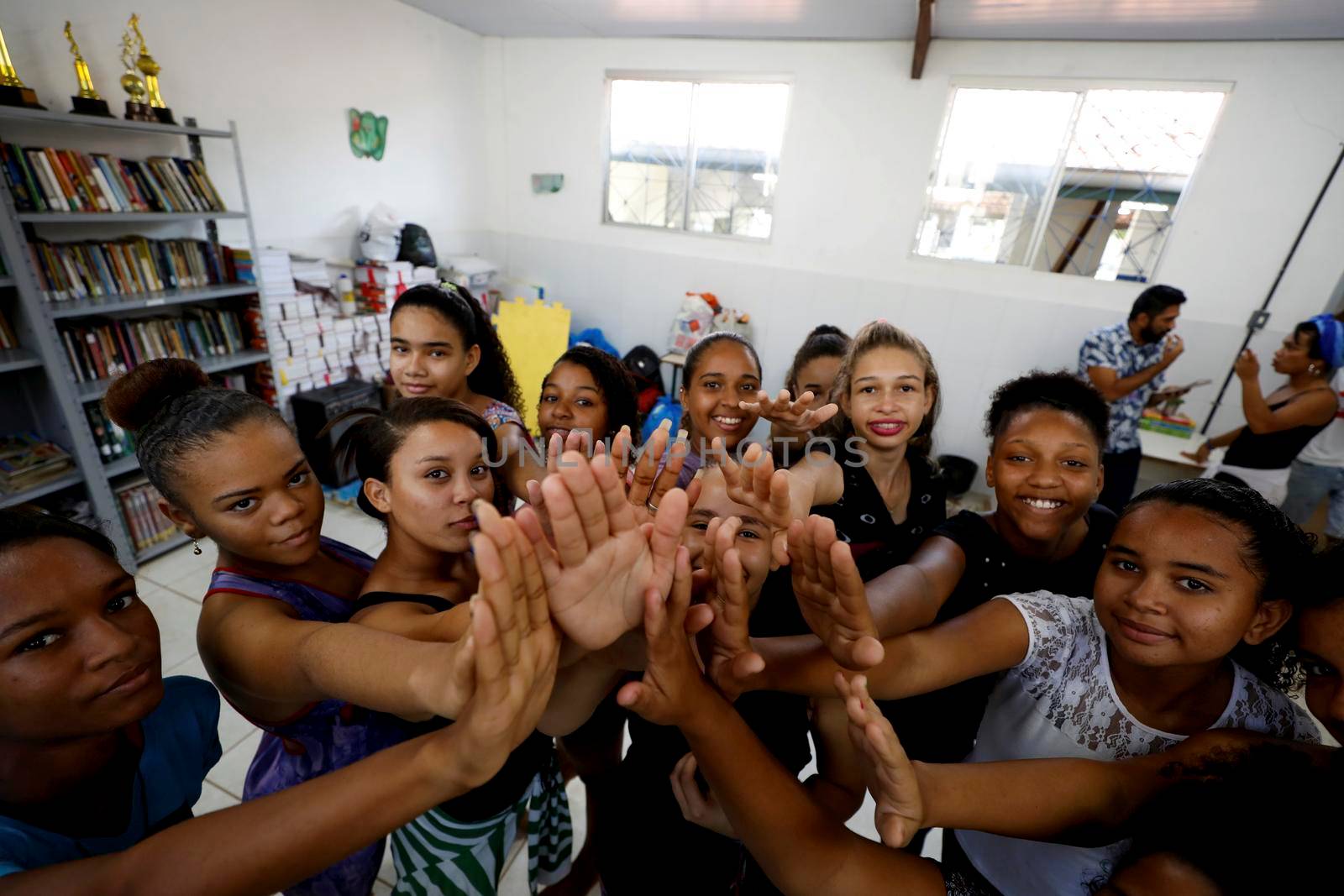lauro de freitas, bahia, brazil - august 21, 2019: public school students are seen in a classroom in the city of lauro de Freitas.