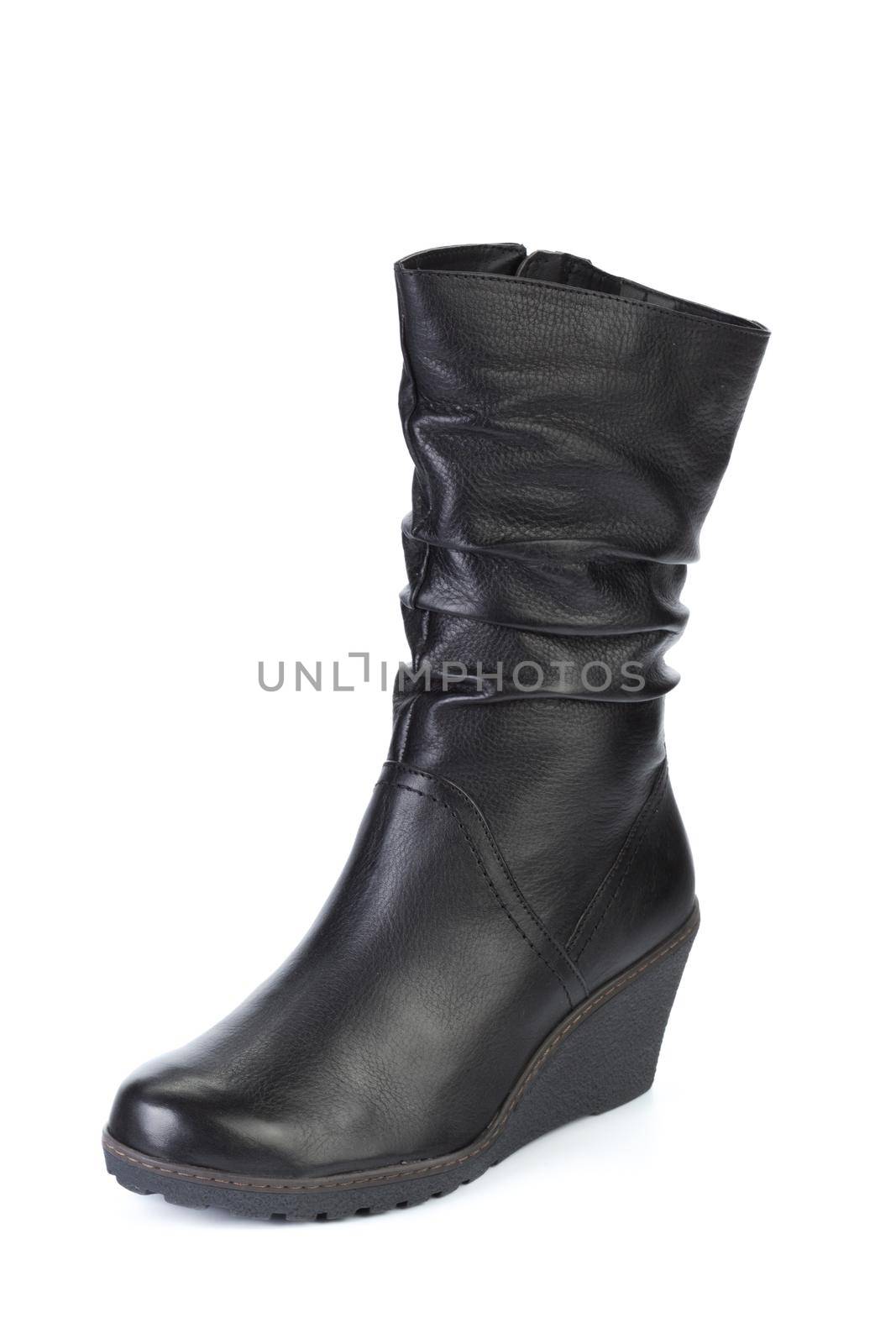 Woman ankle boots isolated on white background