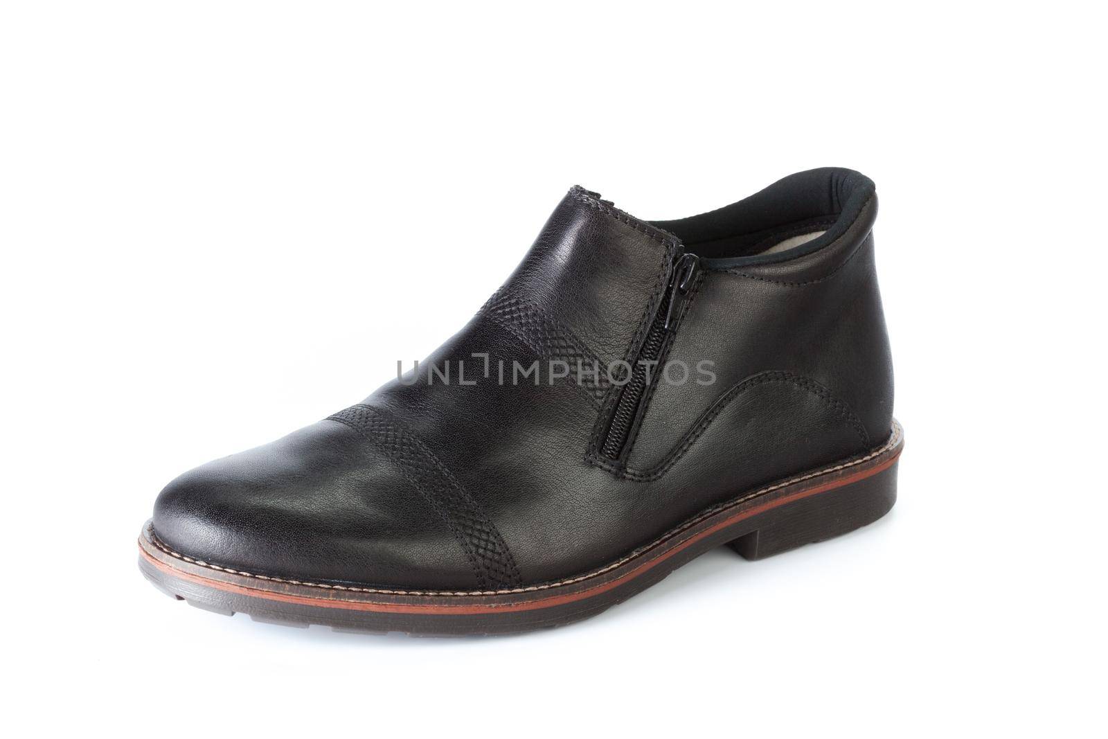 Male shoes ankle boots isolated on white background