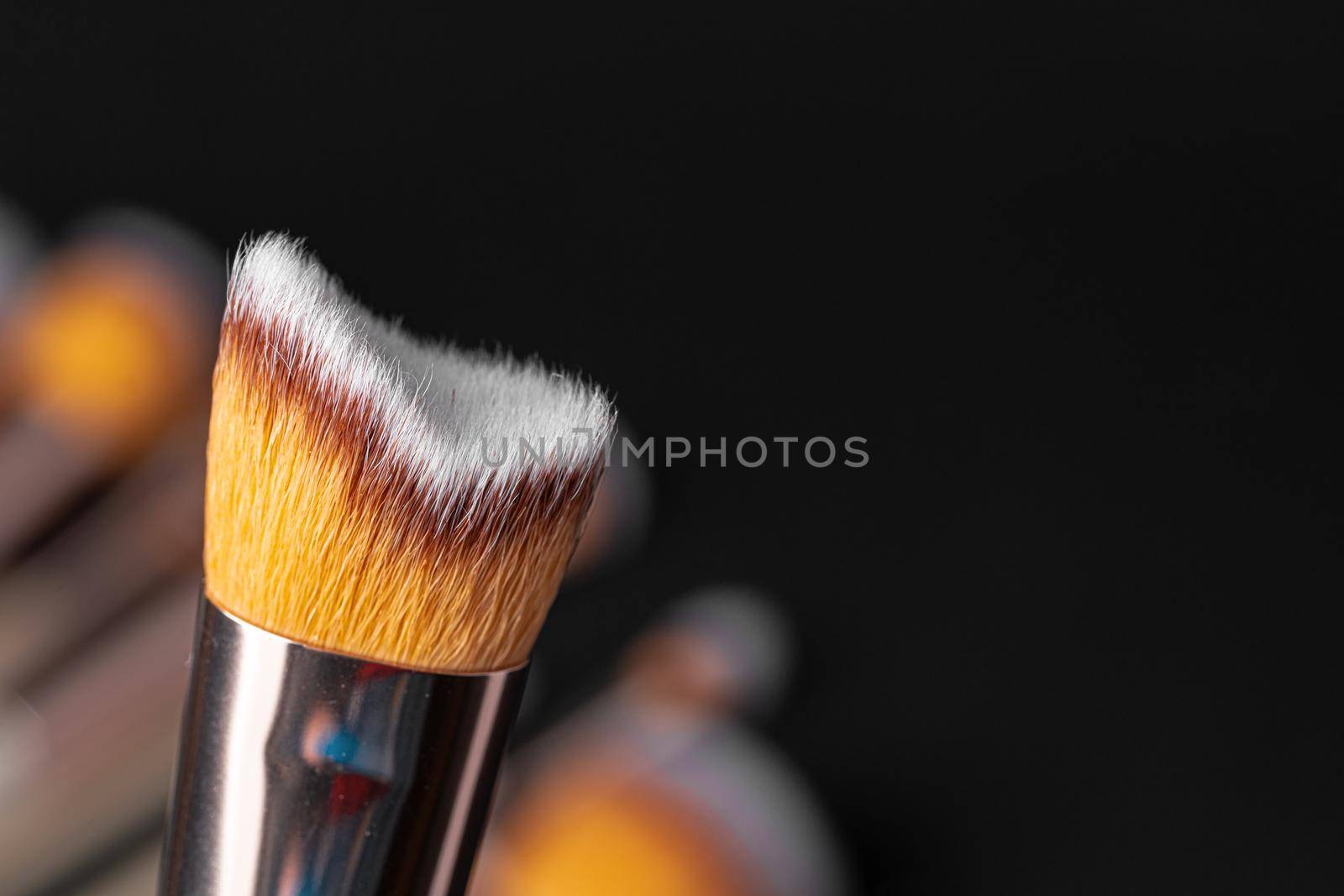 Professional dark make up brush
