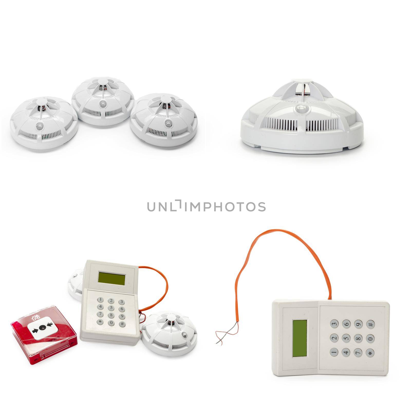 alarm system home isolated on white