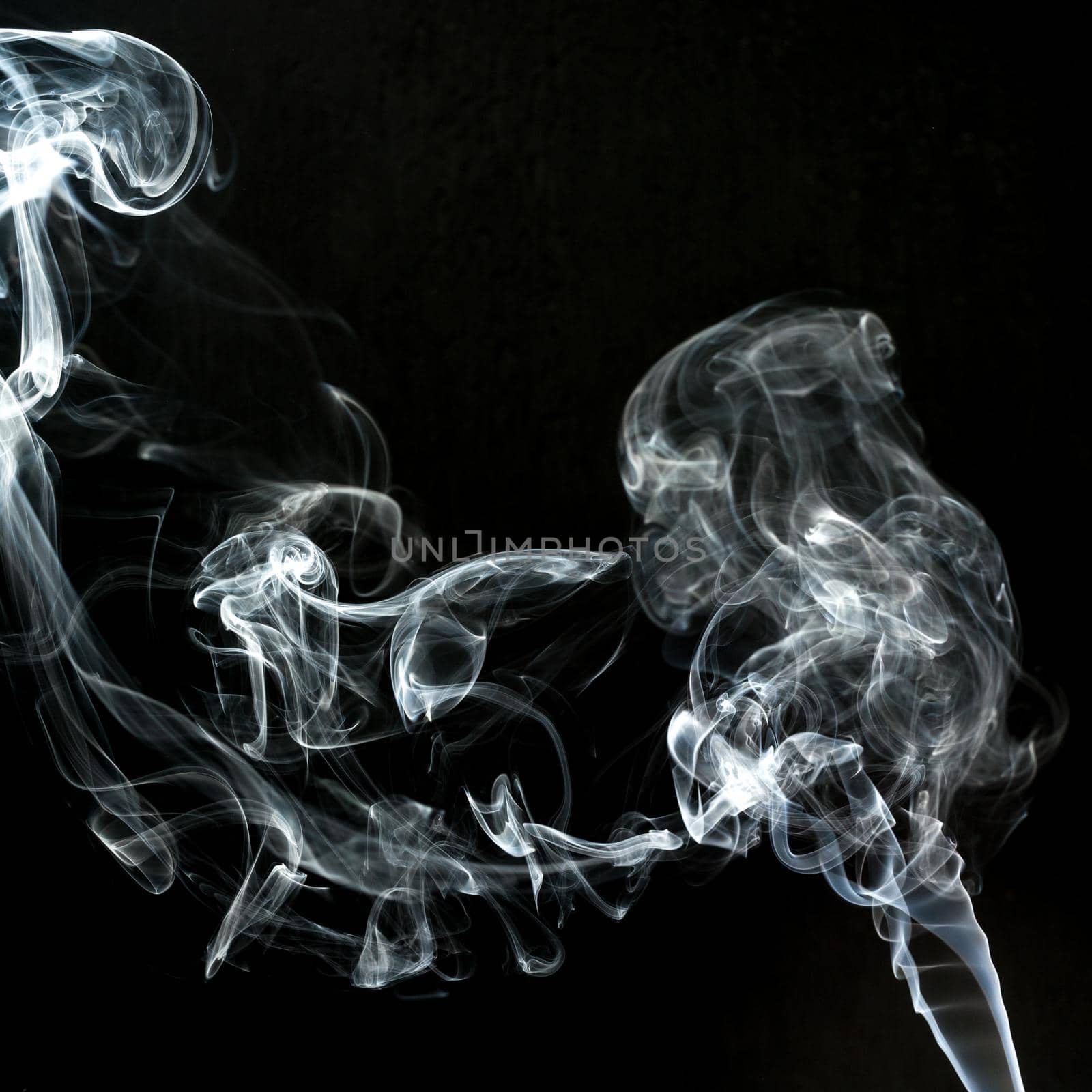 smoke cloud with black background. fog texture - image