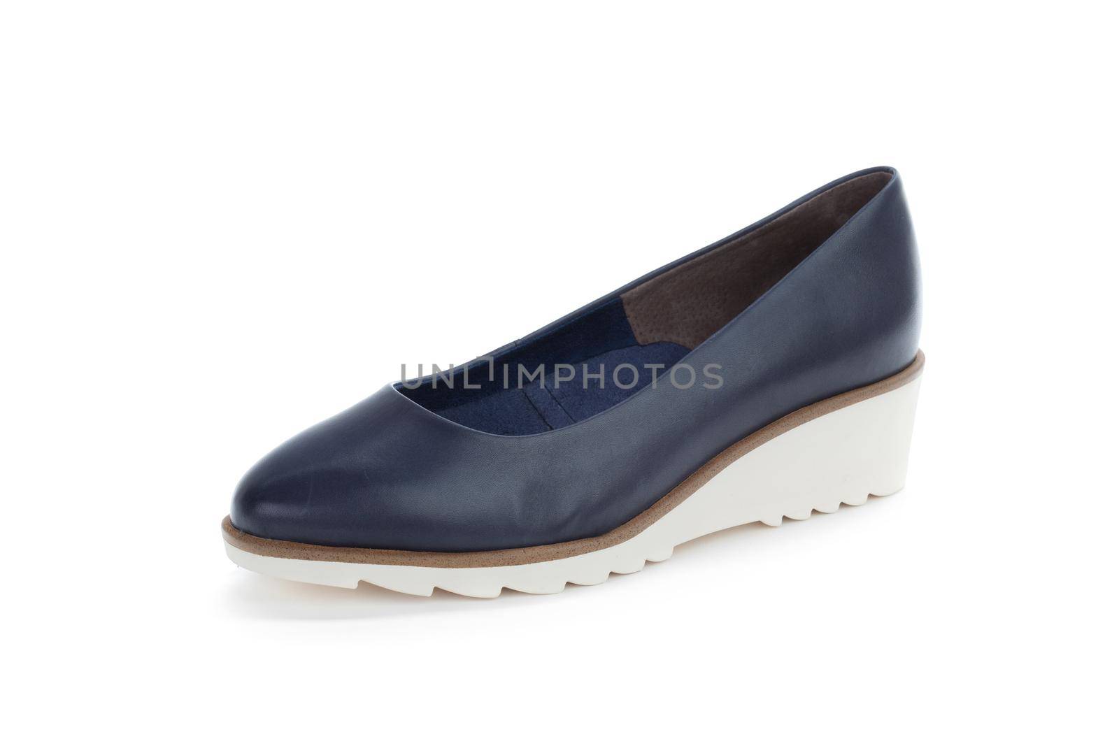 Flat sole women shoes isolated on white background