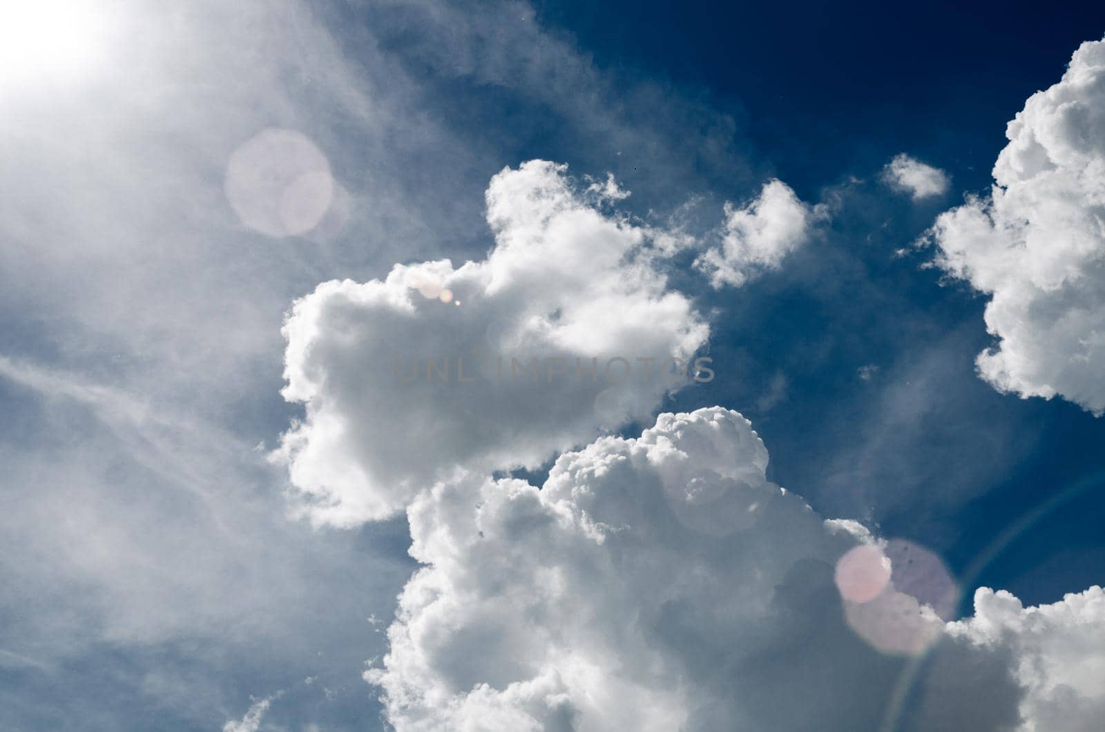 Incredibly wonderful lush cumulus clouds against a blue sky - Image