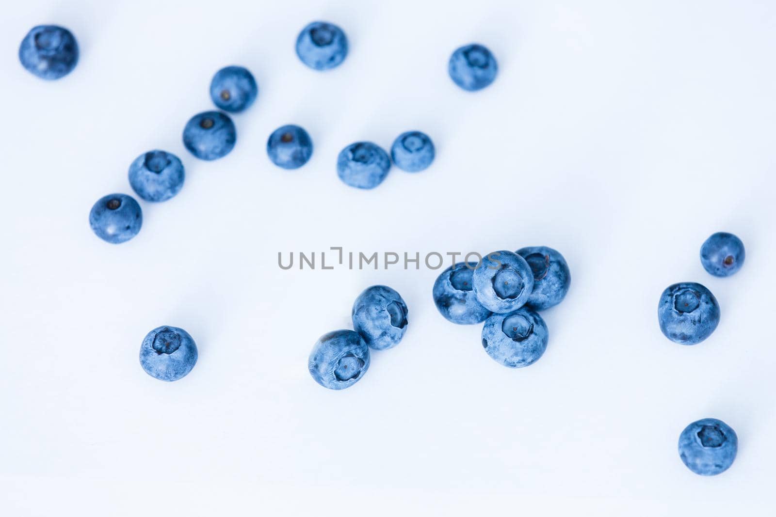 Tasty blueberries isolated on white background. Blueberries are antioxidant organic superfood.