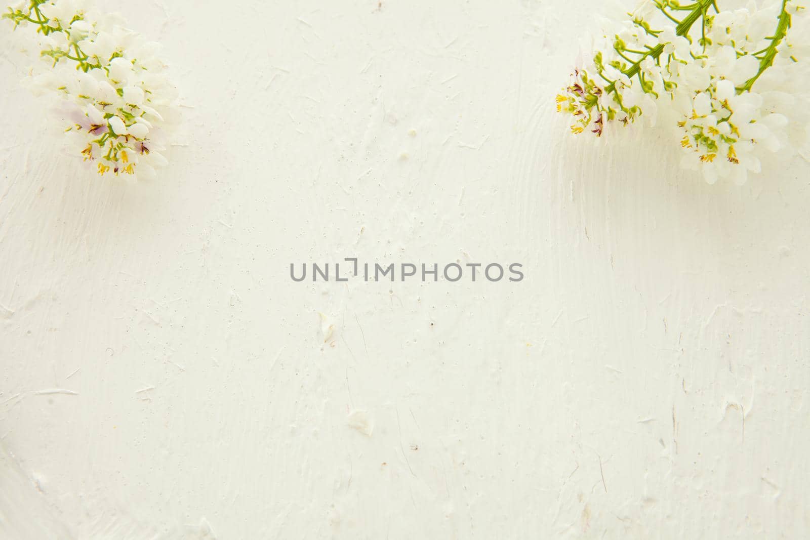 Beautiful pastel floral border beautiful blurred background. shallow depth of field . white background with flowers