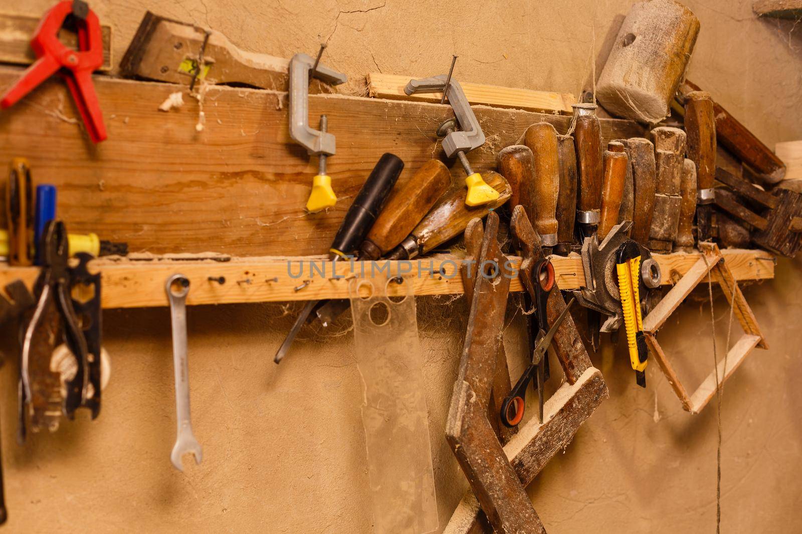 old garage full of tools and stuff