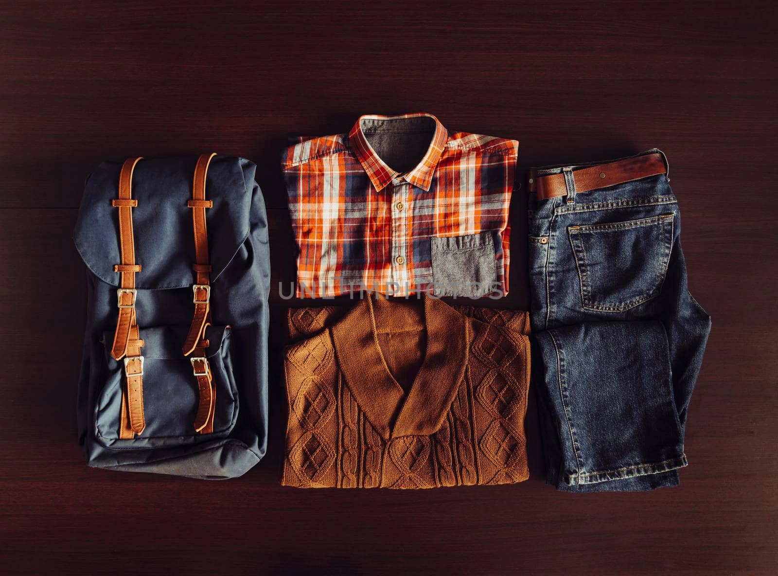 Set of male clothing in hipster style by alexAleksei