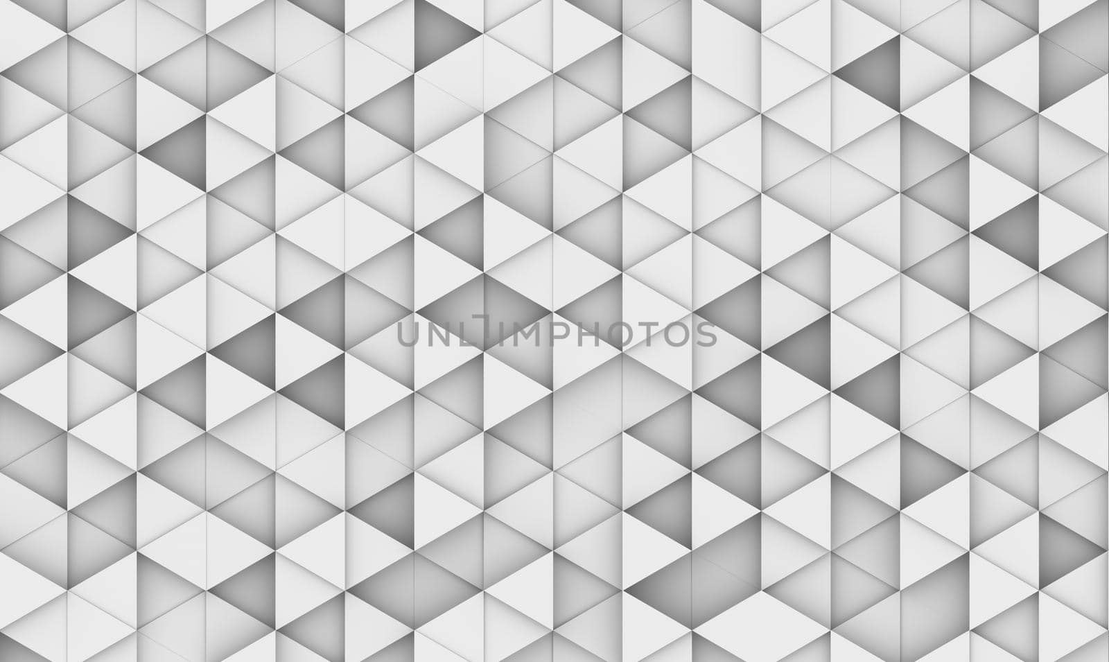 White background with triangles. 3d image, 3d rendering.