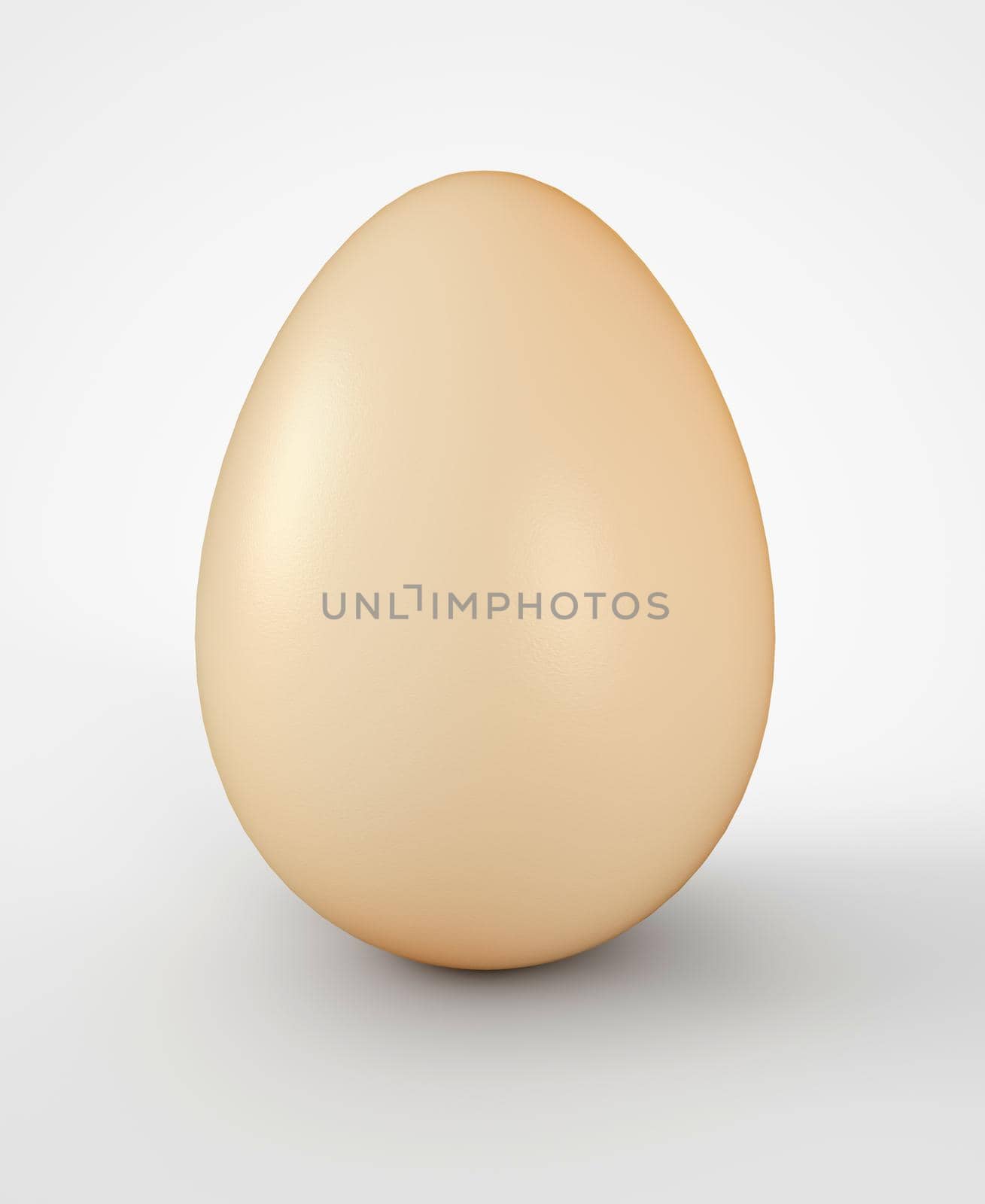 Egg isolated on white background. Cut out. 3D rendering illustration.
