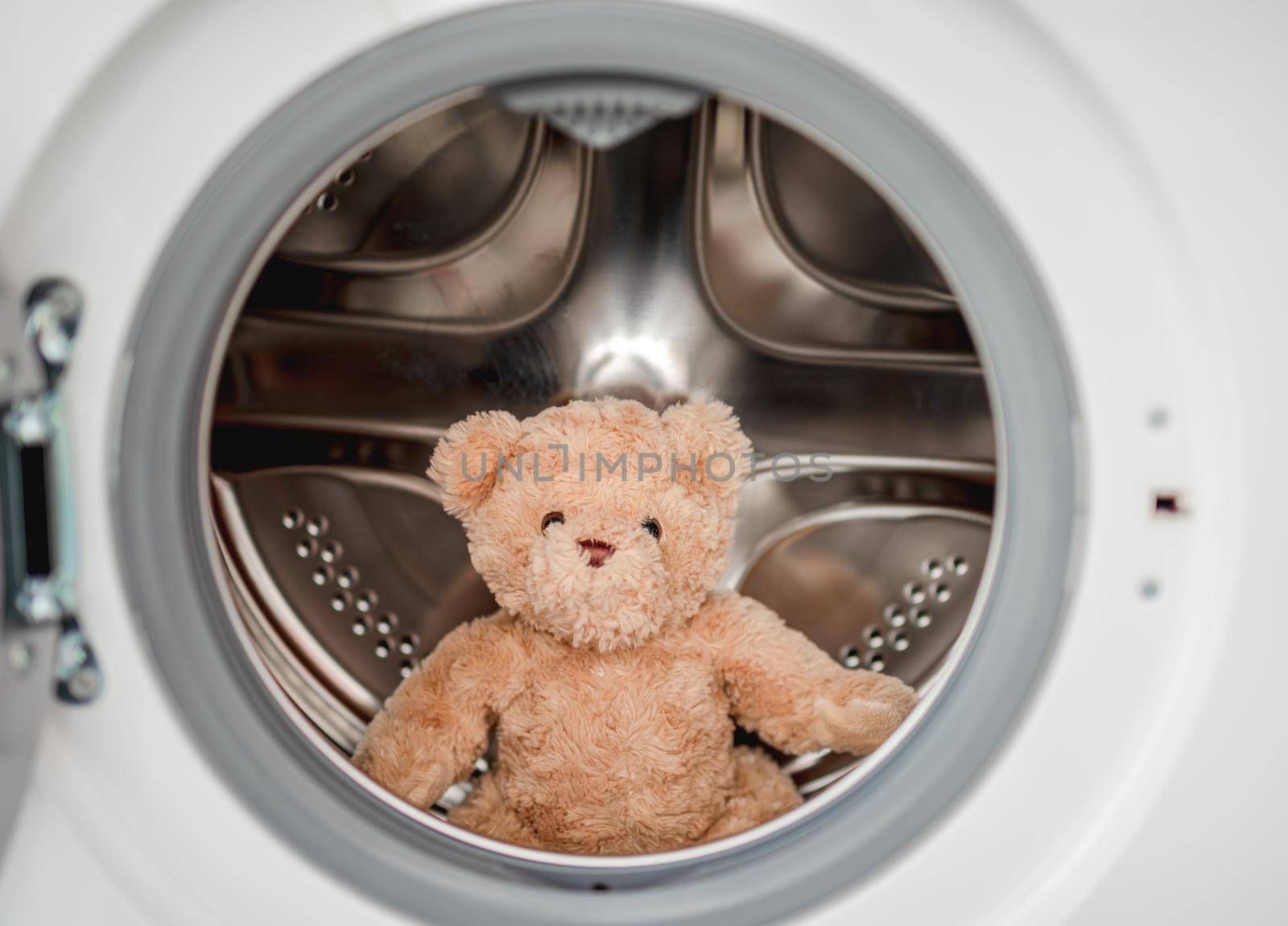 Plush teddy bear after washing in machine by tan4ikk1