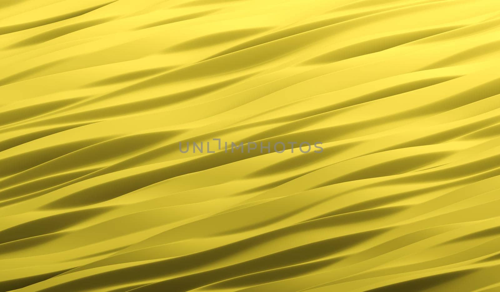 abstract water yellow texture, 3D rendering illustration.
