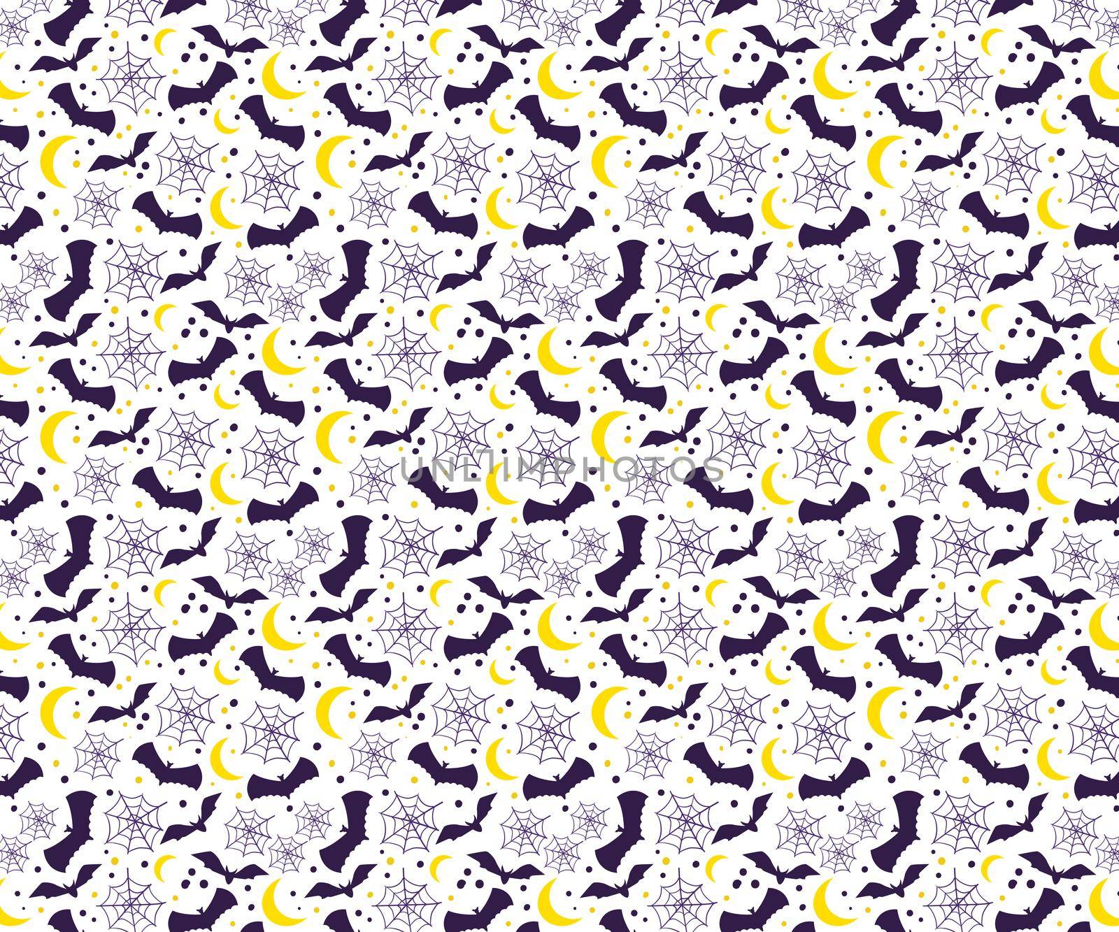 Scary Halloween pattern design illustration for background, copy space