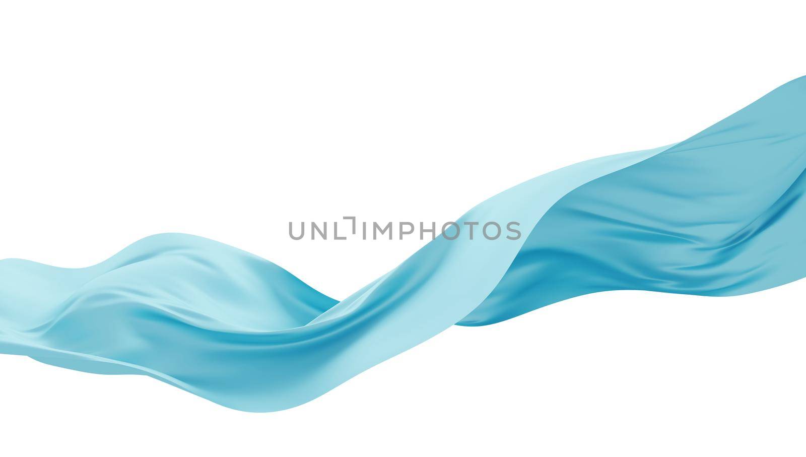 Cloth flying the wind isolated on white background 3D render by Myimagine