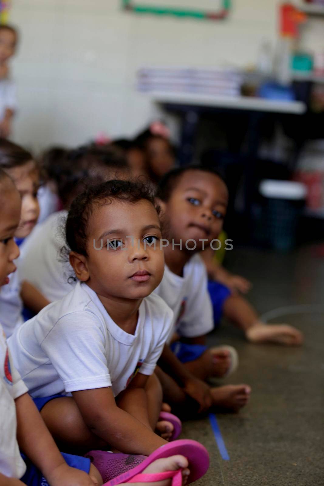 salvador, bahia, brazil - july 24, 2019: children are seen at a daycare center of the Bahia Military Police in the city of Salvador.